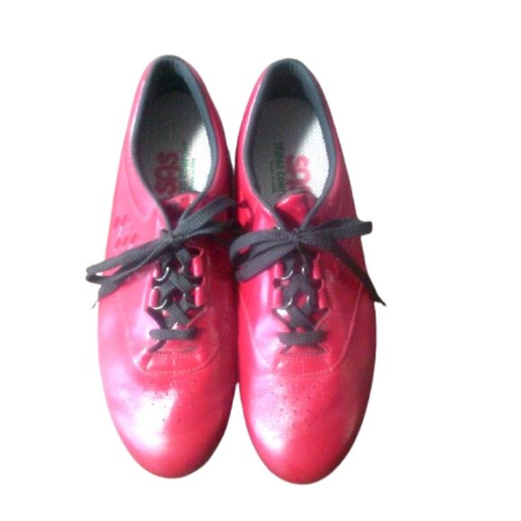 SAS Tripad Comfort Cherry Red Leather Free Time Womens Walking Shoes Size 10N - Picture 2 of 8